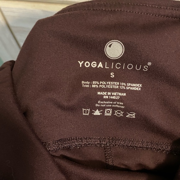 NWOT Yogalicious leggins with sheer slit designs - Picture 3 of 8